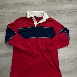 Classic Red and Navy Men's Rugby Shirt